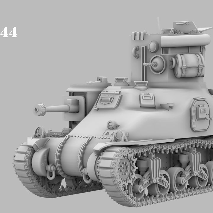 3D Printable M3A1 Lee CDL - Canal Defence Light by Counlane Models
